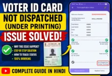 Voter card not dispatched under printing problem solution using the official ECI app and Voters' Service Portal.